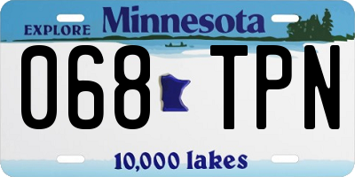 MN license plate 068TPN