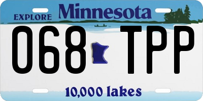MN license plate 068TPP