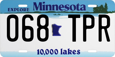 MN license plate 068TPR