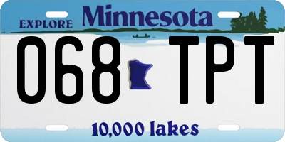 MN license plate 068TPT