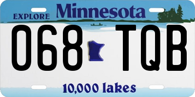 MN license plate 068TQB