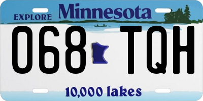 MN license plate 068TQH