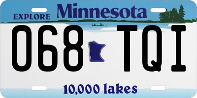 MN license plate 068TQI