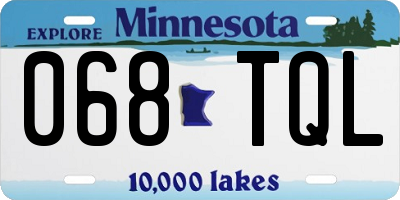 MN license plate 068TQL