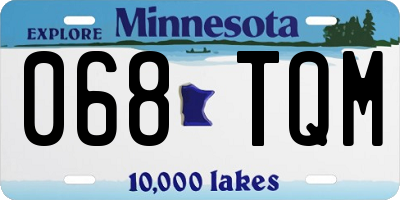 MN license plate 068TQM