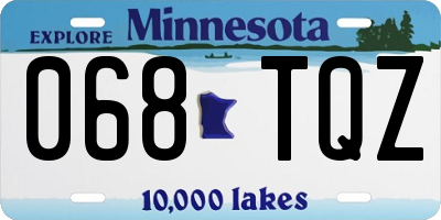 MN license plate 068TQZ