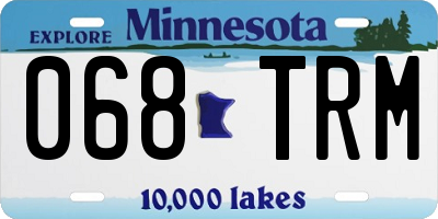 MN license plate 068TRM