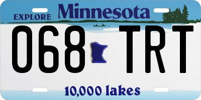 MN license plate 068TRT