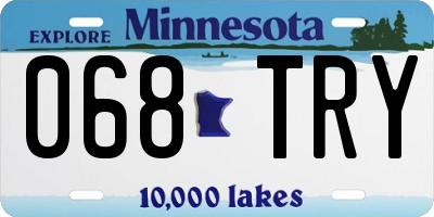 MN license plate 068TRY