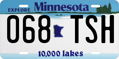 MN license plate 068TSH