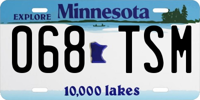 MN license plate 068TSM