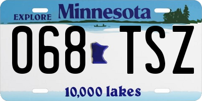 MN license plate 068TSZ