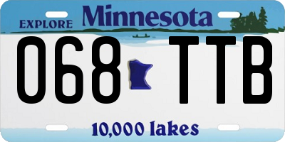 MN license plate 068TTB