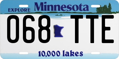 MN license plate 068TTE