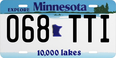 MN license plate 068TTI