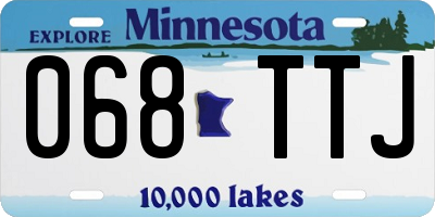 MN license plate 068TTJ