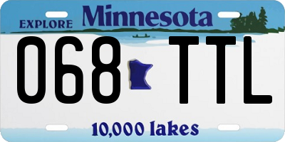 MN license plate 068TTL