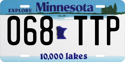 MN license plate 068TTP