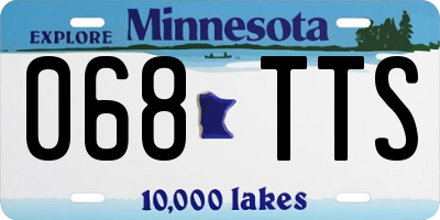 MN license plate 068TTS