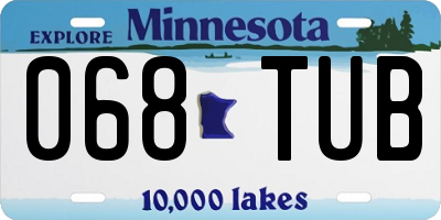 MN license plate 068TUB