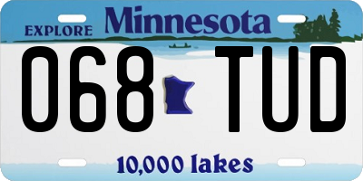 MN license plate 068TUD