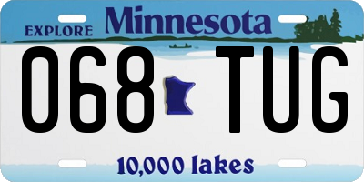MN license plate 068TUG