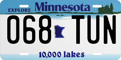 MN license plate 068TUN