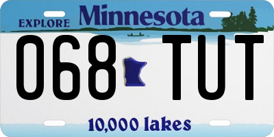 MN license plate 068TUT