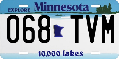 MN license plate 068TVM