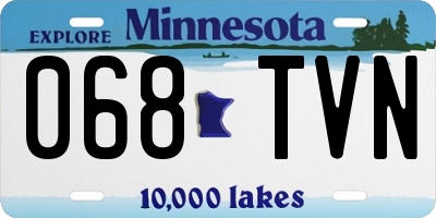 MN license plate 068TVN