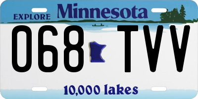 MN license plate 068TVV