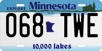 MN license plate 068TWE