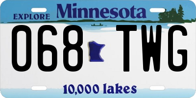 MN license plate 068TWG