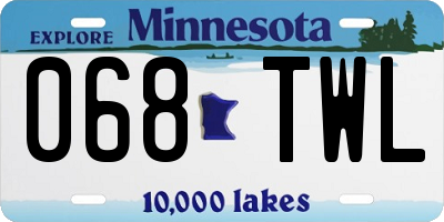 MN license plate 068TWL