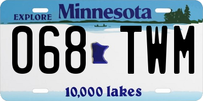 MN license plate 068TWM