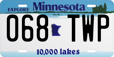 MN license plate 068TWP