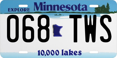 MN license plate 068TWS