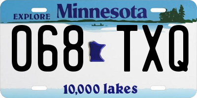 MN license plate 068TXQ