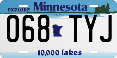 MN license plate 068TYJ