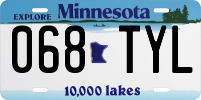 MN license plate 068TYL