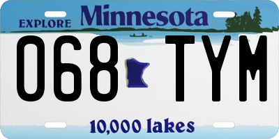 MN license plate 068TYM