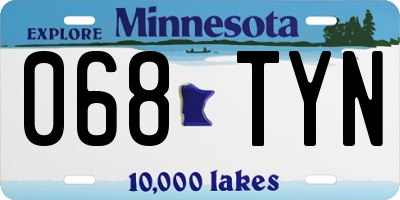 MN license plate 068TYN