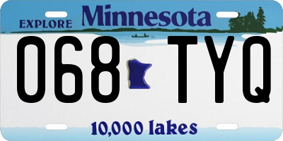 MN license plate 068TYQ