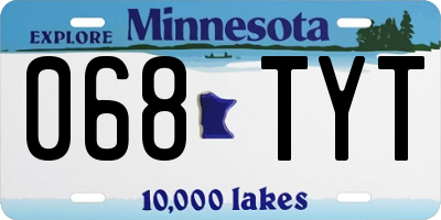 MN license plate 068TYT