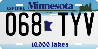 MN license plate 068TYV