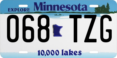 MN license plate 068TZG