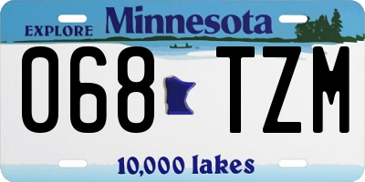 MN license plate 068TZM