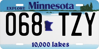 MN license plate 068TZY