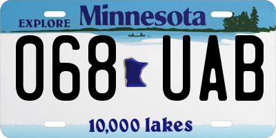 MN license plate 068UAB