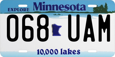 MN license plate 068UAM